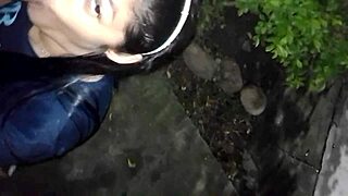 cheating wife sucked in park