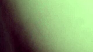 Ebony shemale gives blowjob to big cock in latex