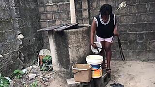 She Couldn't Resist Fucking Those Two Huge Dicks in the Hood