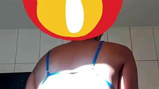 Young Wife Dancing Funk While Husband Watches