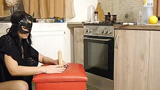 busty babe ikellywhite gets worked out by trainer, blowjob and cum on tits