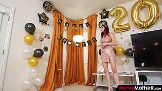 i taked care of my lovely stepmom on new year party