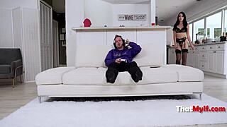 Rtx stepmom's pussy gets slapped in group action with cheating vibe.