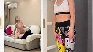 stepdaughter watches stepfather and stepmother fuck then asks for the same doggystyle treatment