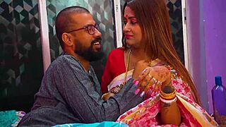 Beautiful hot desi wife seduces husband for romantic anniversary sex