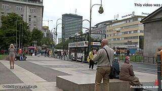 Pierced pussy blonde fucked in public pain