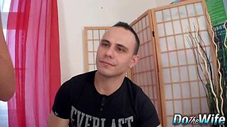 sexy housewife lucy angel fucks a stud as her husband watches