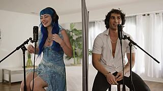 jewelz blue: 'oh yeah, get piped by my blind date with big tits'