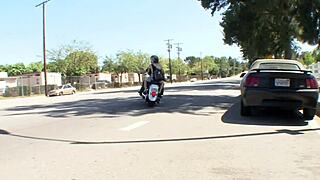 my 19 year old brunette neighbor pounds me bent over in fishnets, fingering my ass