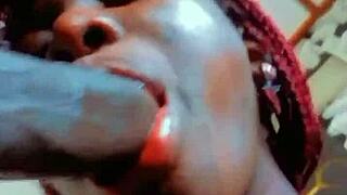 African Teen Sucking Throating Fucking Sloppy Dick Compilation