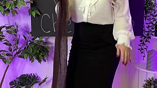 Sexy Mature Blonde In See-Through Lingerie Dances With Big Ass And Heels