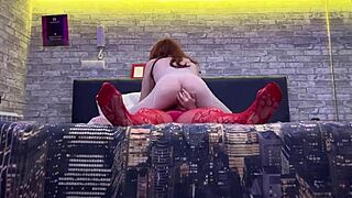 Stepsister fucks friend in hotel room