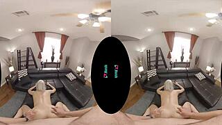 Busty Babe Enjoys Masturbation and Cock Sucking