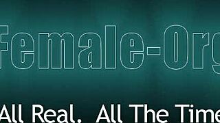 Sexy babe with huge tits masturbates her big pussy to climax using a vibrator.