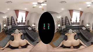 Busty Babe Enjoys Masturbation and Cock Sucking