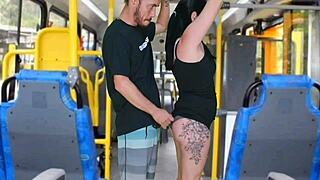 Brunette Feels Dirty Groping On Bus