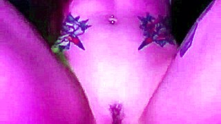 Pink drip from the dildo