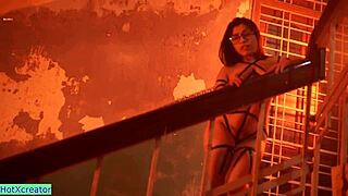 Indian cute girl fucking program director after practice, hot sex, anal creampie