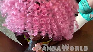 Cute girl gives blowjob and takes ass fuck