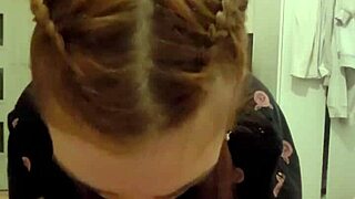 Redhead roommate sucked my dick and spat cum back