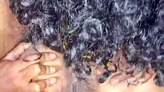 hot desi bhabhi moans during doggy ass licking!