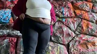 Sexy bbw Remi creampied in tunnel 😏