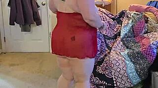 i'm a sexy bbw undressing dancing naked ass huge natural tits lingerie