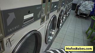 sexy teen brunette with nice big ass fucked in laundromat nikki mars jason legend