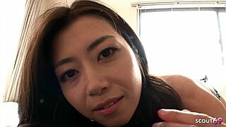 Slim Japanese Wife With Saggy Tits And Big Nipples At Uncensored First Porn Sex With Husband