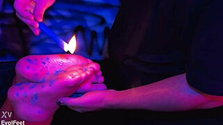 i drip hot wax on your tied feet