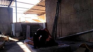 my stepdaughter gave me her ass on the terrace, skinny teen slut in cosplay costumes