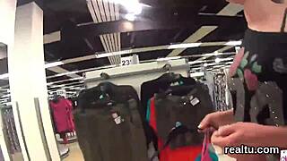 Adorable czech girl teased in supermarket then rode in pov