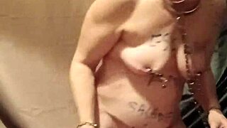 i bent over as a slut flashing in pov outdoor solo, reaching orgasm with bdsm mouth spreader and belt blows, feeling the intense pleasure