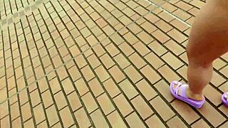 Bikini Girl Oiled For Intense Blowjob