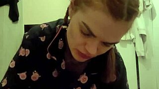 Redhead roommate sucked my dick and spat cum back