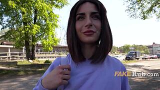 I am the ultra pretty Italian girl picked for outdoor sex on the street