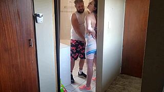 Fucking my neighbor's cheating wife in the gym