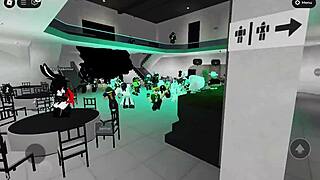 Dancing with naughty girls in the roblox party hall feels so exciting