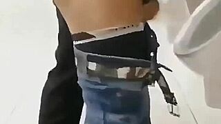 giving ass in school bathroom to two teachers