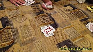 she loses card game, strips naked 😏