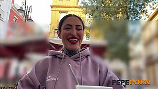 41 years old Spanish cougar Lara Croft makes an unforgettable porn debut