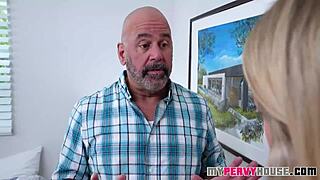 Stepdaughter Ashley subtly requests stepdaddy's guidance on applying a condom properly