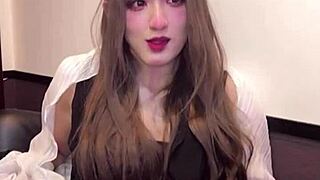 I love watching this busty innocent crossdresser masturbate live on stream, feeling every intense moment of her solo pleasure.