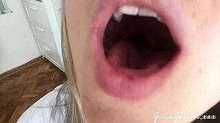 i feel so aroused by my tongue saliva throat fetish play