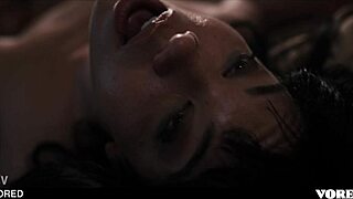 Lesbian girls dominate with voodoo doll leading to deep pussy licking and toy insertion