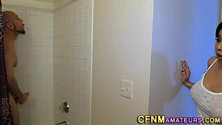 Busty CFNM Babe TUGS Cock