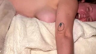 Avril showers gets prone bone fuck in shower with hairy pussy creampie