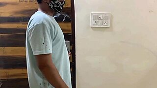 Hey, this plumber gets to fuck the Pune Marathi aunty hard in the bathroom, bending her over doggystyle for orgasm