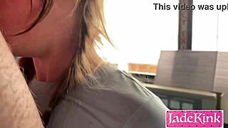 Blonde Cabin Girl with Blue Eyes Gets Bound and Fucked by Handsome Stranger on Amtrak Train in Rough Outdoor Action