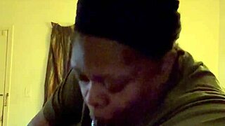 Amateur Bbw With Big Ass And Belly Sucking Huge Black Cock In Bedroom Deepthroat